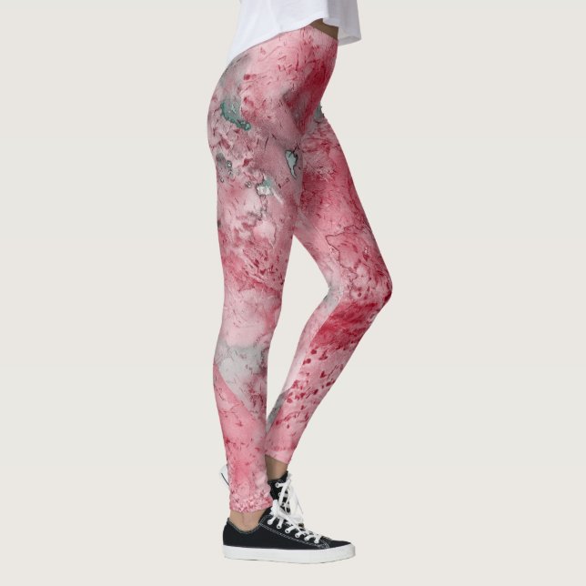 Leggings Abstract Vibrant Pattern Psychedelic Color Burst (Derecha)