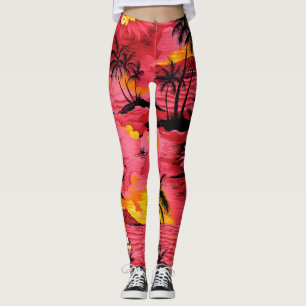 Leggings Abstracto Acuarela: Diseño de impresión creativa.