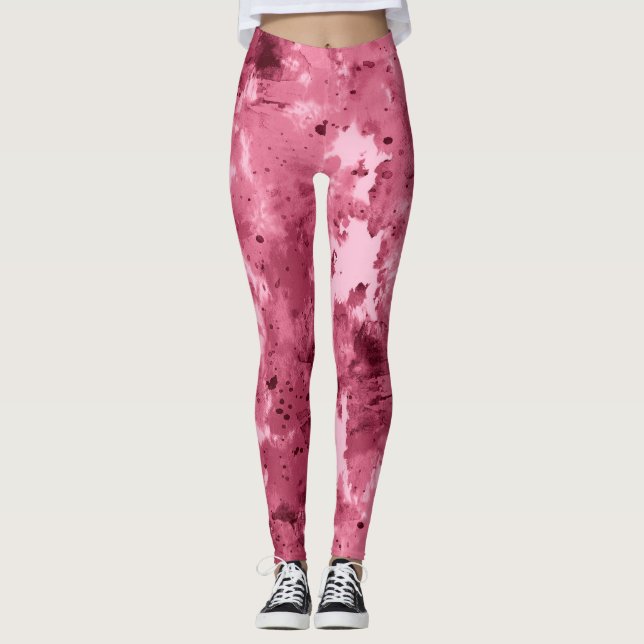 Leggings Abstracto color agua grunge: patrón de camuflaje. (Anverso)