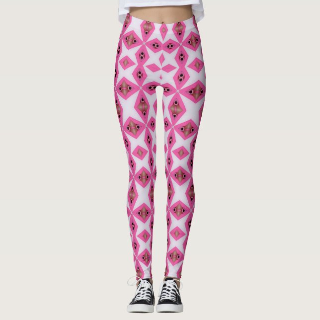 Leggings abstracto color rosa (Anverso)