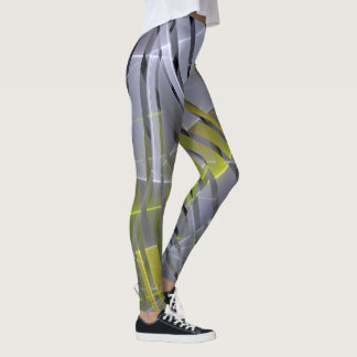 Leggings Abstracto de decoración geométrica glotona a rayas
