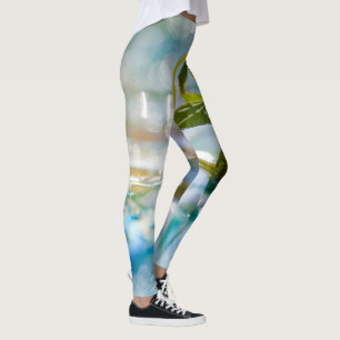 Leggings Abstracto de las garras de agua de las plantas