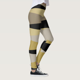 Leggings abstracto de negro y oro