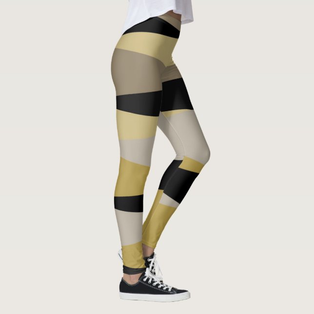 Leggings abstracto de negro y oro (Derecha)