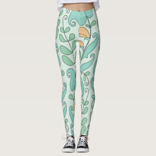 Leggings Abstracto Floral: patrón de infiltración sin foco