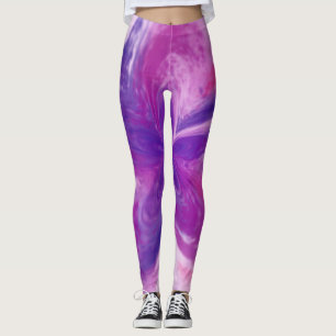 Leggings Abstracto Pintado Fantasía Flor acuarela