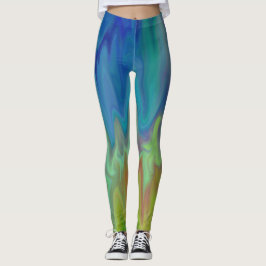 Leggings Abstractos Azulados