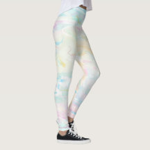Leggings abstractos de arte en acuarela pastel fem