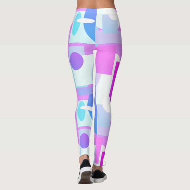 Leggings abstractos de geometría minimalista minim (Reverso)