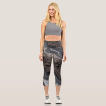 Leggings abstractos de mármol negro – pantalones d