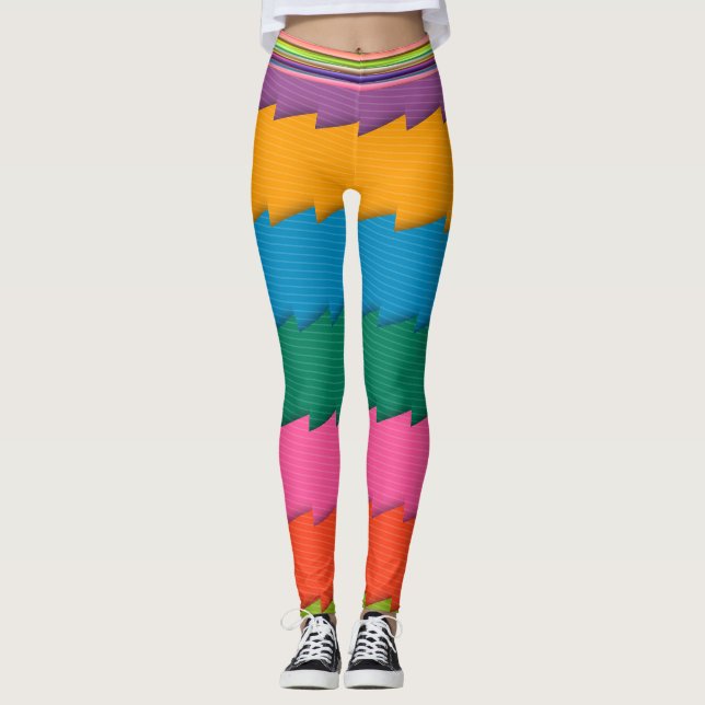 Leggings abstractos multicolor (Anverso)