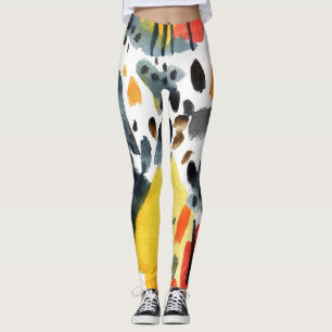 Leggings Abstrato acuarela desemboca en un patrón sin solda