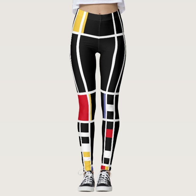 Leggings Abstrato modernista "Trafalgar Square" negativo (Anverso)