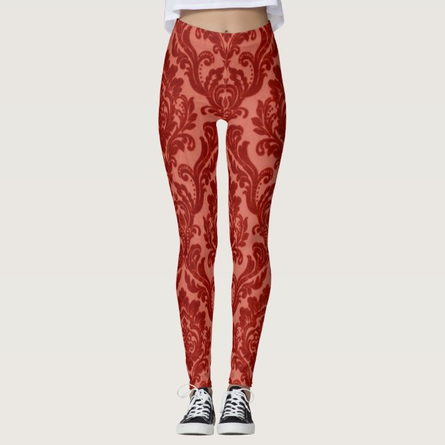 Leggings Acanthus Rojo  (Anverso)