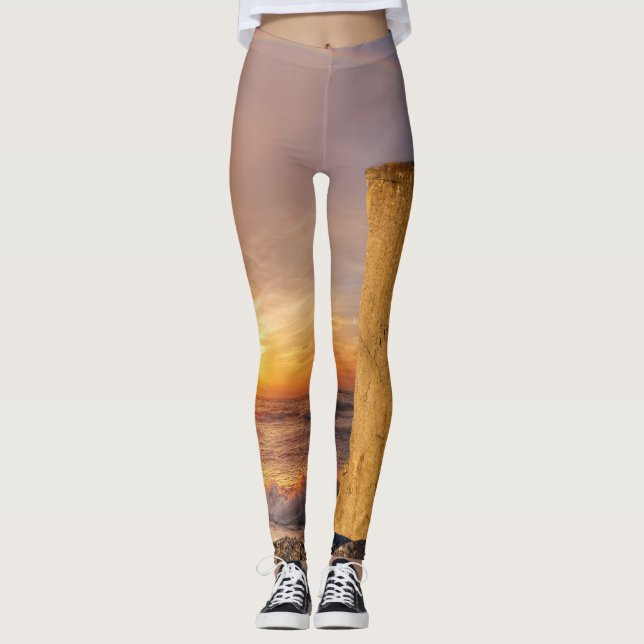 Leggings Acantilado del mar de Sunset (Anverso)