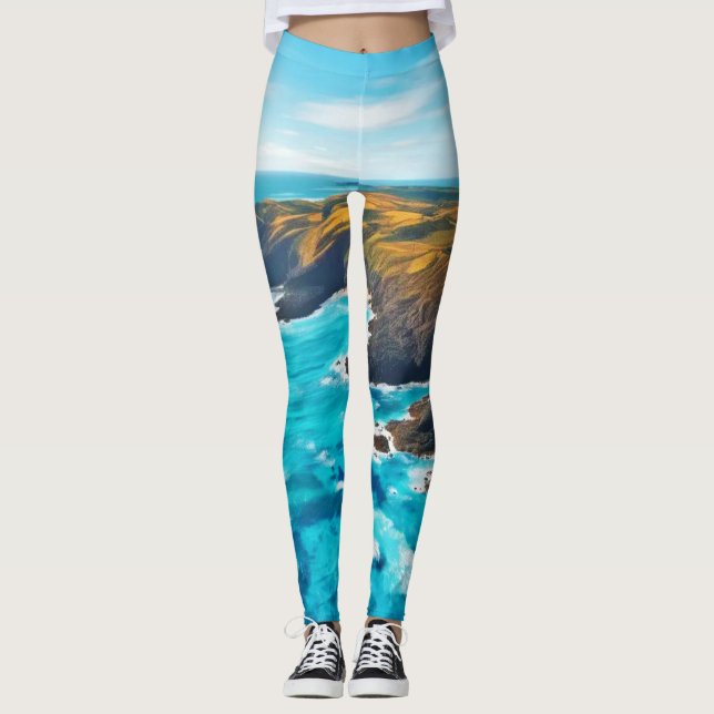 Leggings Acantilados oceánicos: costa salvaje (Anverso)