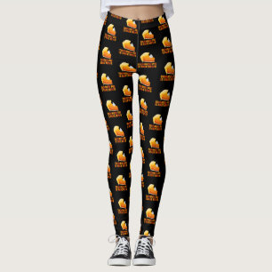 Leggings Acción de gracias divertida del pastel de calabaza