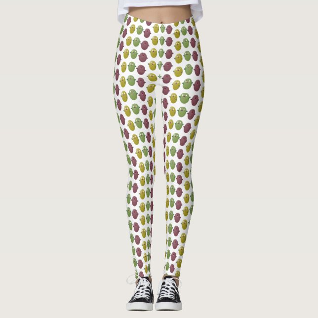 Leggings Aceitunas alegres y lindas cantando personalizado (Anverso)