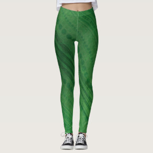 Leggings Aceptación   Patrón de boho ecléctico verde
