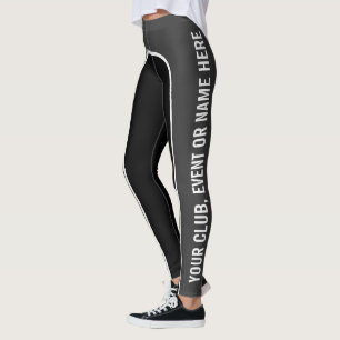 Leggings Acero/polainas adaptables blancas/del negro del