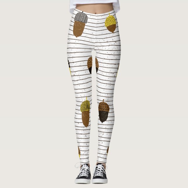 Leggings Acorns de otoño: Vibes de época (Anverso)