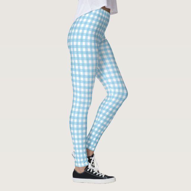 Leggings acua y gingham blanco (Derecha)