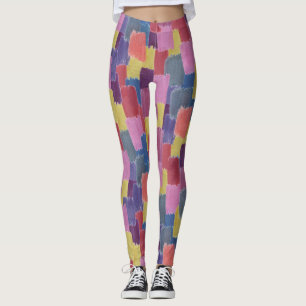 Leggings acuarela abstracta: fondo salpicado sin costuras.