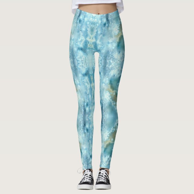 Leggings acuarela azul galaxia (Anverso)