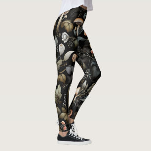 Leggings Acuarela Bosque de vegetación de los hongos Cae