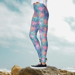 Leggings acuarela color turquesa de Guay Artsy