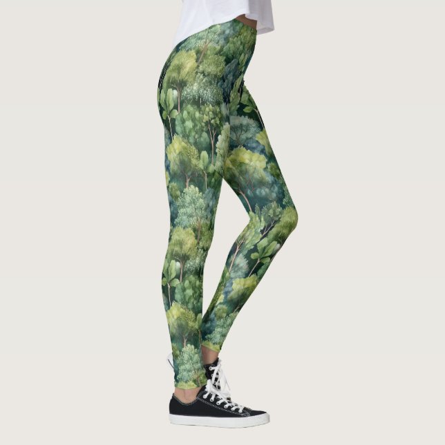 Leggings Acuarela de bosque sin fin (Derecha)