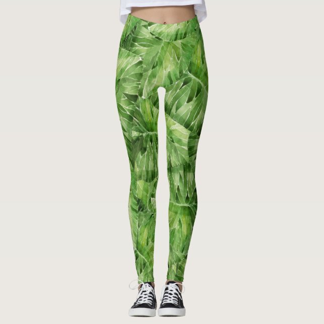 Leggings acuarela de lirio (Anverso)