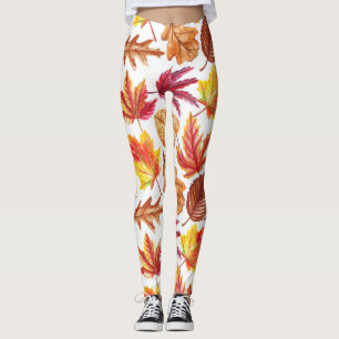 Leggings Acuarela de otoño de composición botánica, perfect