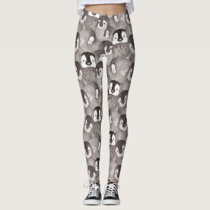 Leggings Acuarela de pingüino de bebé 