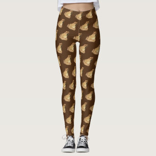 Leggings Acuarela de rana de madera