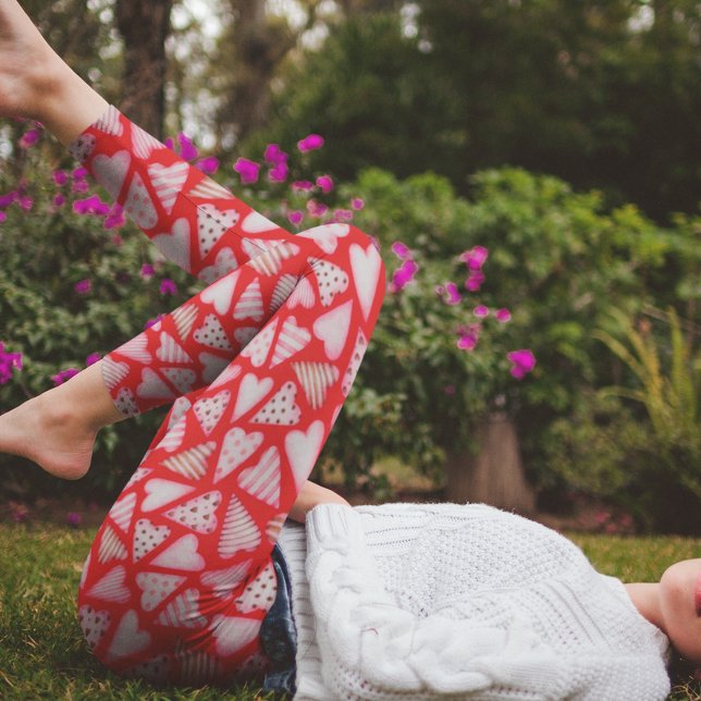 Leggings acuarela el día de San Valentín Cookie Hearts (Subido por el creador)