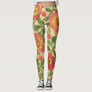 Leggings Acuarela floral retro: elegancia inmadura