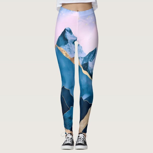 Leggings Acuarela Golden Celestial Peaks (Anverso)
