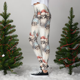 Leggings Acuarela Navidades góticos se desmorona en Santa H
