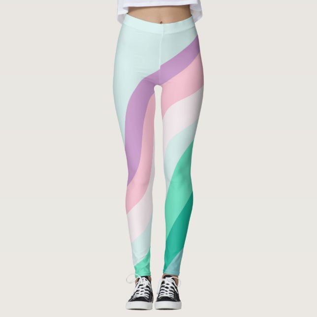 Leggings acuarela que fluye (Anverso)