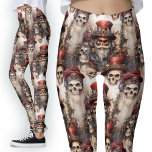 Leggings Acuarela Steampunk Santa Gothic Festill Skulls<br><div class="desc">Abraza la gota con estas Leggings de color agua de Steampunk Santa Gothic. Los cráneos de Santa Claus con sombreros rojos en la parte superior del steampunk, exudan el verdadero estilo de Santa con largas barbas blancas. El hotel ofrece una variedad excelente de instalaciones recreativas, incluyendo gimnasio, masajista, cabina de...</div>