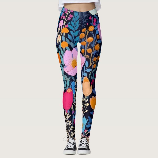 Leggings AD 002 - Estampado digital floral (Anverso)