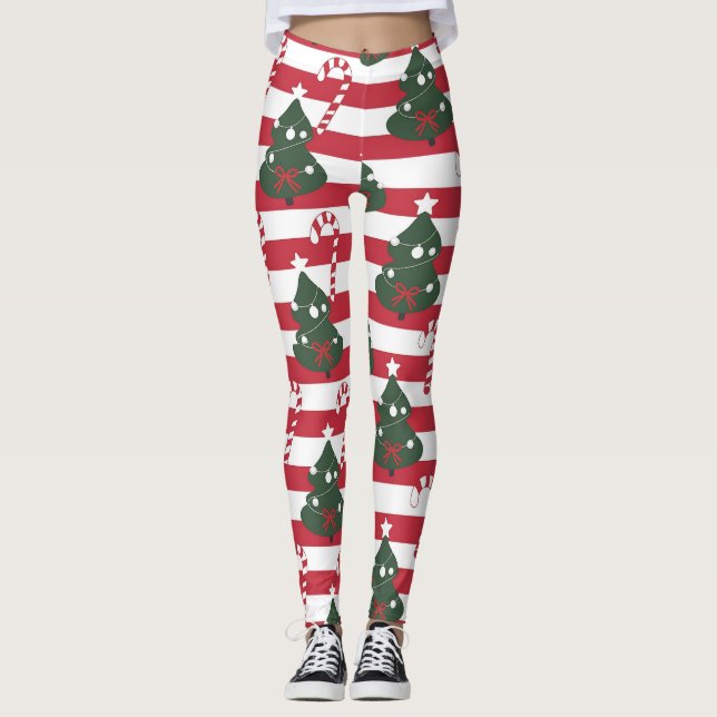 Leggings AD 003 - patrón digital de Navidad (Anverso)
