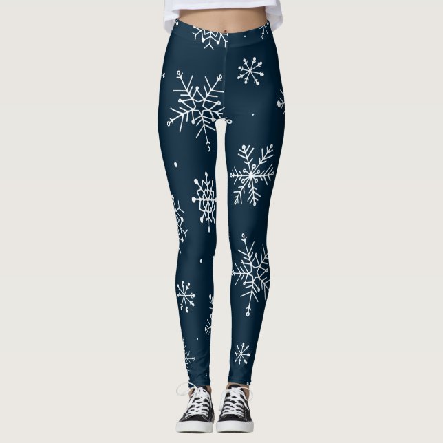 Leggings AD 007 - Patrón gráfico digital de Navidad (Anverso)