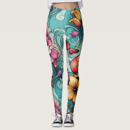 Leggings AD 020 - Patrón digital floral