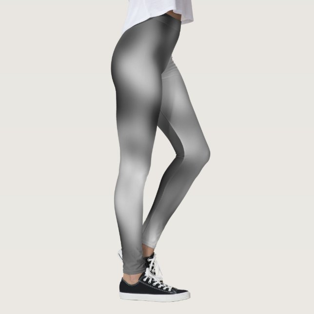 Leggings Adorable Clásico Negro Sombreado Blanco (Derecha)