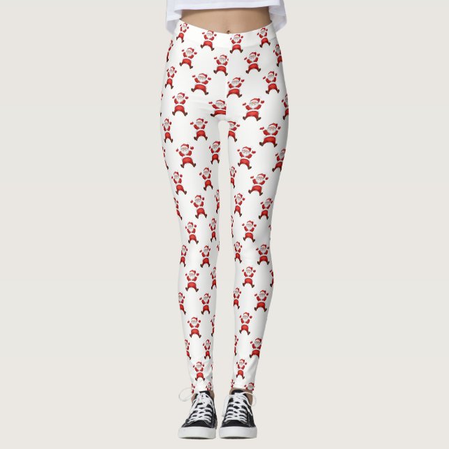 Leggings Adorable Papá Noel, Navidad (Anverso)