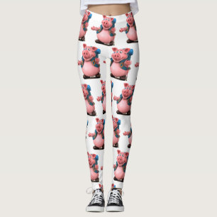 Leggings Adorables 3D Universe Pig BackPacker