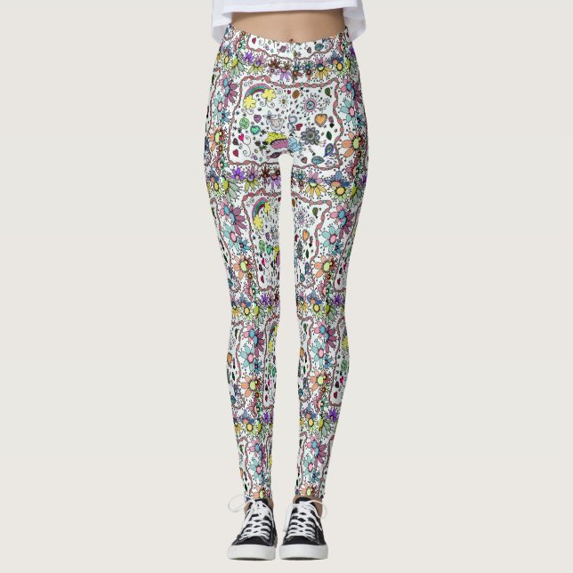 Leggings Adorables Happy Joy Joy Doodles (Anverso)