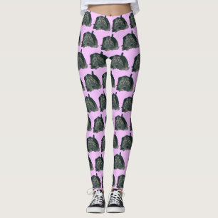 Leggings Adorables leggones de shar pei en chino negro